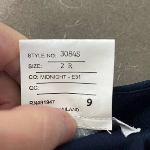 Dessy Collection Vivian Diamond Blue Midnight Bow-Back Trumpet Gown NWT Size 2 R - Picture 9 of 9